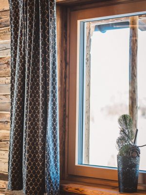 window, wooden windows, curtain, window sill